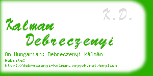 kalman debreczenyi business card